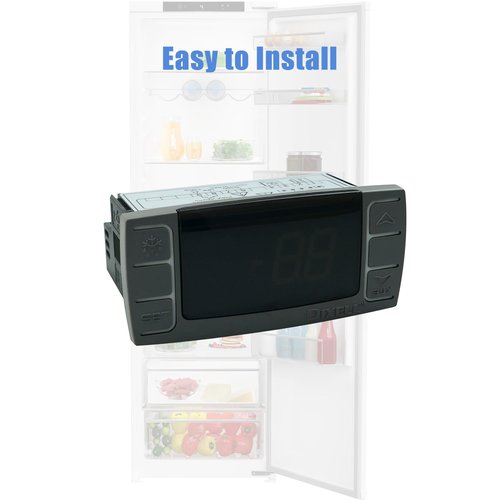 Temperature Controller XR06CX-4N1F1 Fit Commercial Refrigerators/Freezer 120V 50-60Hz Replace for Dixell Programmable Temperature Controller with Temperature Sensing Probe