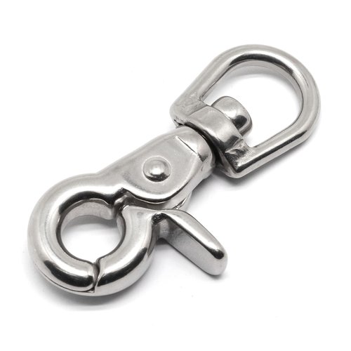 BENLIUDH 2 Pcs Trigger Snaps Swivel Hooks 2 3/5", Heavy Duty 316 Stainless Steel Trigger Clips for Marine, Flag, Dog Leash