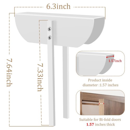 Bifold Door Lock- Metal Double Door Child Safety Locks Keep Toddler, Cats&Dogs Out of Pantry, Closets, Cabinets
