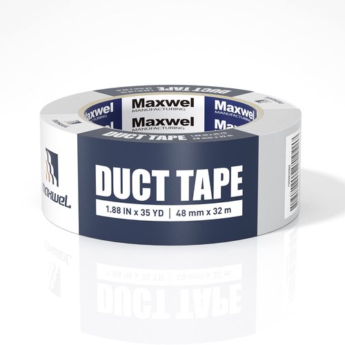 Maxwel Manufacturing Duct Tape White Heavy Duty - 1.88 in 35 Yds Waterproof No Residue Strong Adhesive Duct Tape Tearable for Indoor Outdoor Use,Multi Purpose Home Repair