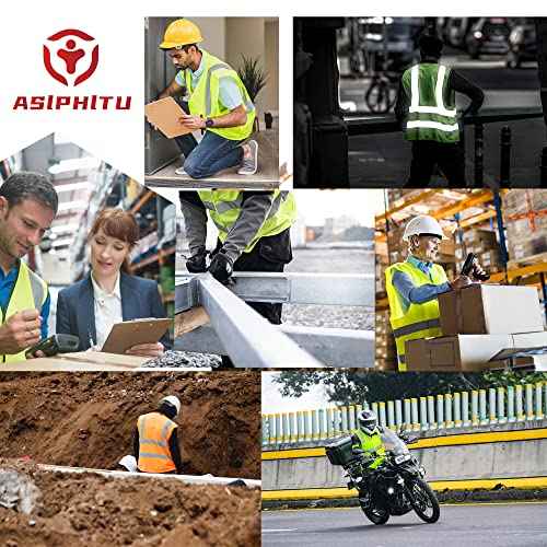 Reflective High Visibility Safety Vest for Men Women with Pockets Zipper Front Meets ANSI/ISEA Standards