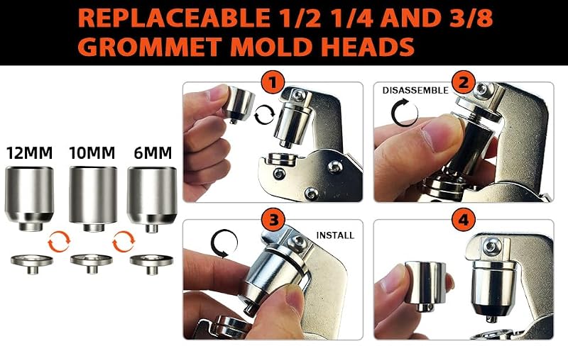 Heavy-Duty Grommet Tool Kit for Tarps, Flags, and Canvas Repair