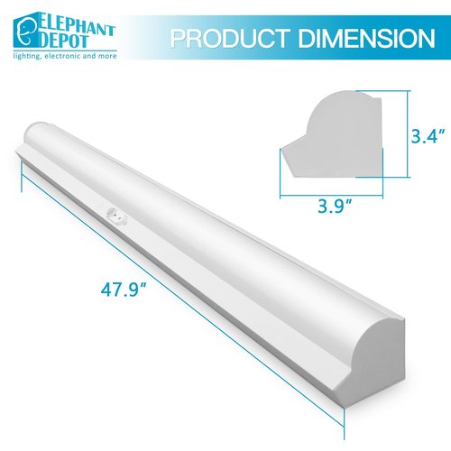 ELEPHANT DEPOT 4FT LED Stairwell Light Fixture with Motion Sensor, 35/45/55W,4200/5400/6600lm, 48 inch Led Light Fixture, 3500K-5000K Commercial Wall Mount Stairwell Lighting, 120-277V, UL,DLC