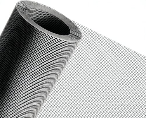 MAGZO Heavy-Duty Gray Window Screen Mesh 48 x 99 Inches - UV & Bug Blocker