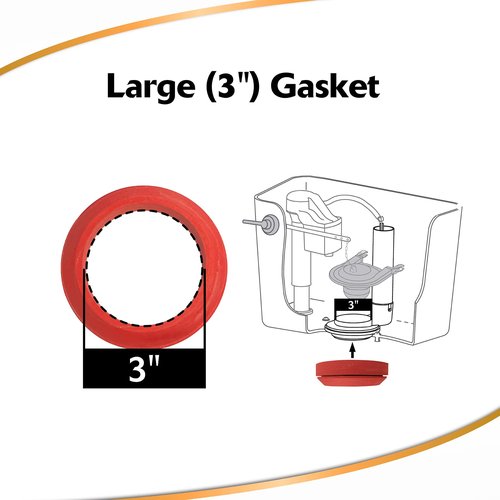 Korky Adjustable Large 3-Inch Toilet Flush Valve and Tank to Bowl Gasket Kit - Fits TOTO, Mansfield, American Standard, and Other Brands - Height Easily Adjusts for Easy Install - Made in USA - 5030