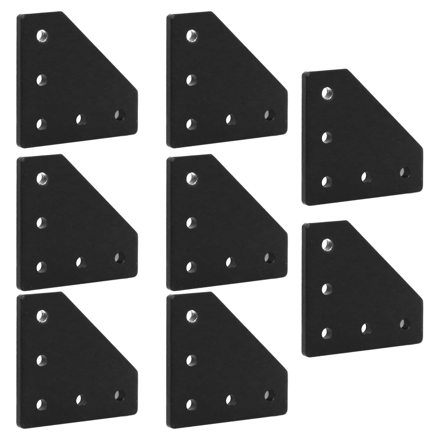 SeekLiny 2020 Aluminum Extrusion Connector Bracket Set Included 8PCS Joint Plates,1Pcs M3 Wrench,40Pcs M5 T-Slot Nuts and 40Pcs M5x8mm Screws for 2020 Series Aluminum Profile 3D Printer Frame