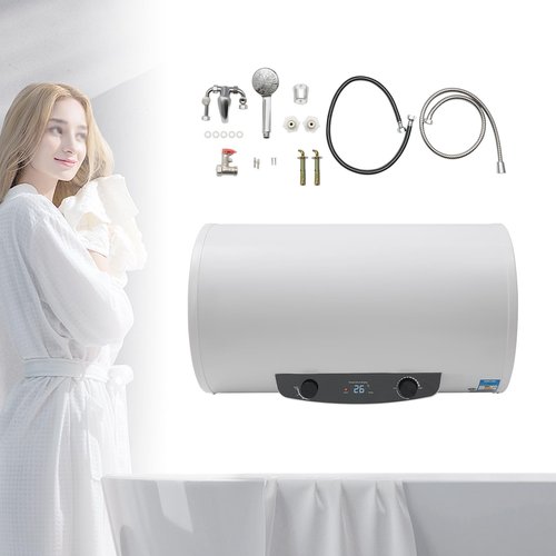 1500W Instant Water Heater Electric Water Heater 70L Wall-Mounted Tank Home Bathroom Shower White