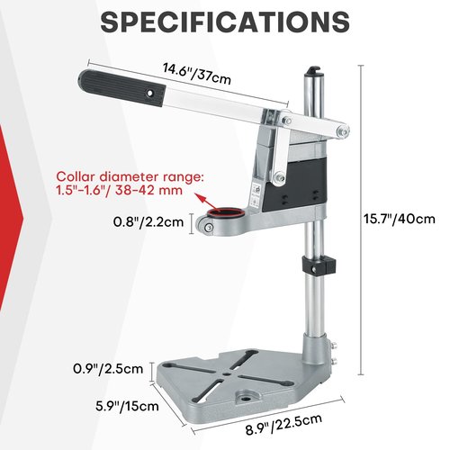 MAOPINER Universal Electric Drill Press Stand - Bench Clamp Tool Drill Workstation Repair