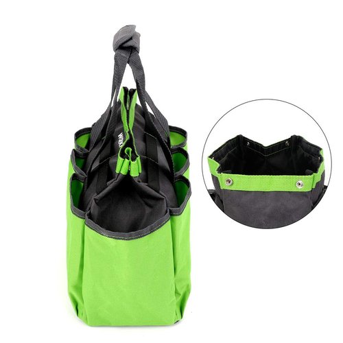 WORKPRO Garden Tool Bag, 8 Pockets Gardening Bag, Heavy Duty Oxford Garden Tote Caddy (Tools NOT Included), 12" x 12" x 6"