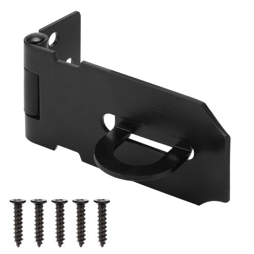 TIBEGOLD 3 Inch Door Lock Hasp Latch, Security Packlock Clasp Hasp Lock Latch, Stainless Steel Gate Lock Hasp for Outdoor Fence Gate,Barn Door, Cabinet, Drawer, Brushed Finish with Screws, 1 Pack