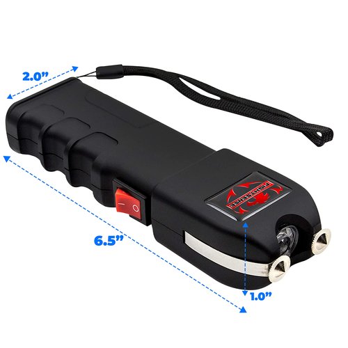 FIGHTSENSE Havey Duty Flashlight stun Gun for Women self Defense, Anti Grab (Black)
