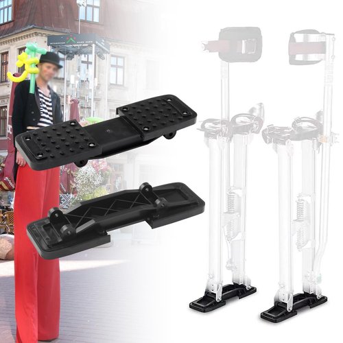 Kcgani Stilt Sole Anti-Slip Pads Replacement Kits for Drywall, Non-Slip Drywall Stilts Accessories Sole Foot Pads with Screw, Rubber Floor Tripod Pads Replacement Part for Construction, 1Pcs