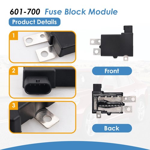 KITONLA 601-700 Fuse Block Module, Compatible with Chevrolet Malibu 2014-2015 Chevrolet Malibu Limited 2016, OE# 23223079