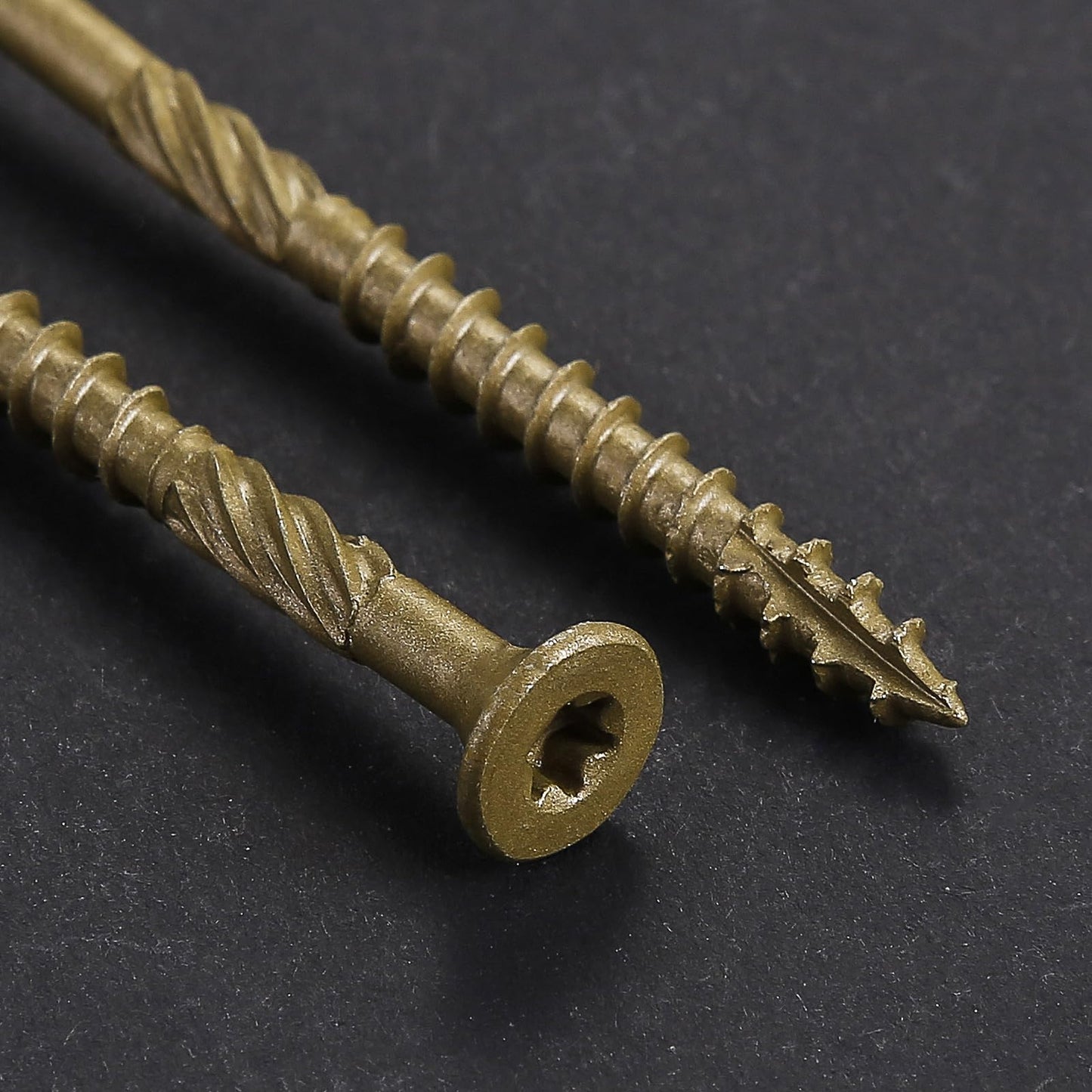 Wensilon #8 * 1-5/8" Deck Screws, (2833pcs) 15 lbs.Exterior Wood Screws, Rust Resistant epoxy Coated, Bronze, T20 Star Bit