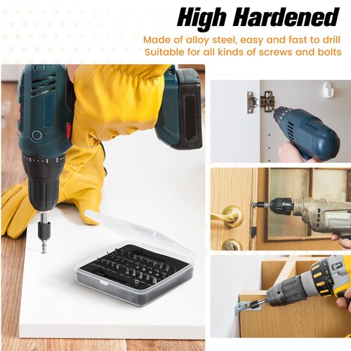 Nuovoware Damaged Screw Extractor Set, Upgraded 33 PCS Easy Out Stripped Screw Extractor Kit, All-purpose HSS Broken Screw Remover Set with 2 Magnetic Extension Bit Holder & Socket Adapter