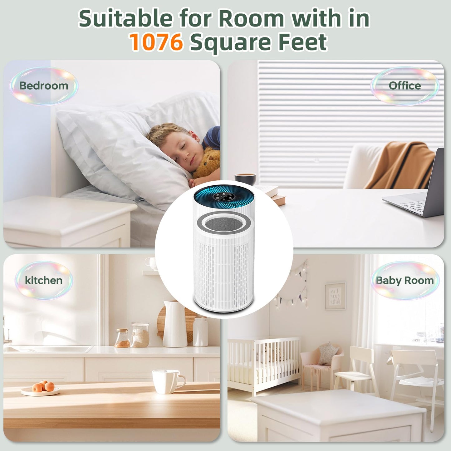 Doifyn 2Pack HAP604 Replacement Filter for ECOSELF HAP604, 3-In-1 Air Filter Efficiency Activated Carbon Filtration System, White