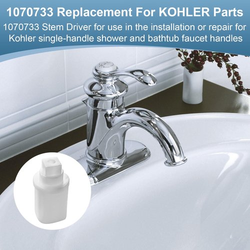 1070733 Faucet Stem Driver Replacement for Kohler Shower Handle Adapter, Compatible with Kohler Single-Handle Shower and Bathtub Faucet Handles