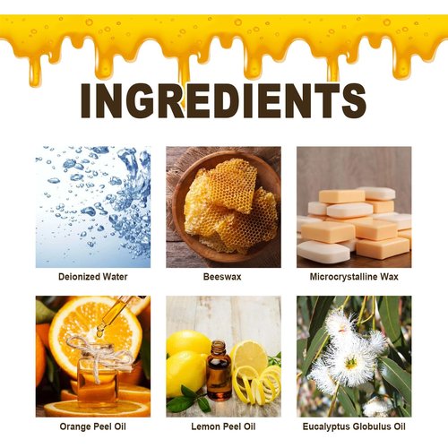 Beeswax Wood Polish, Used for Caring Living Rooms Kitchens Furniture Wood Floor. (1Pcs)
