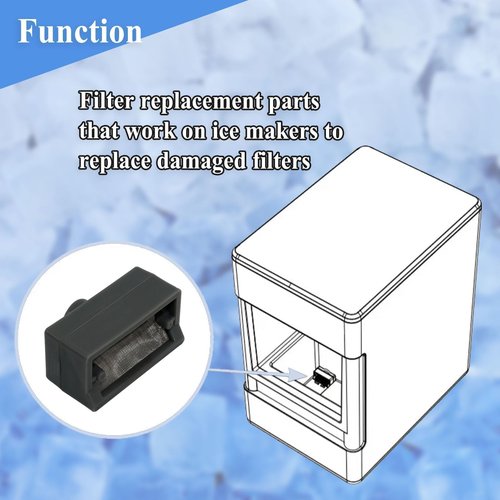 2Pcs Filter Piece Replacement Parts, Fits Ice Maker OPAL01GENSS,OPAL01GENKT, etc