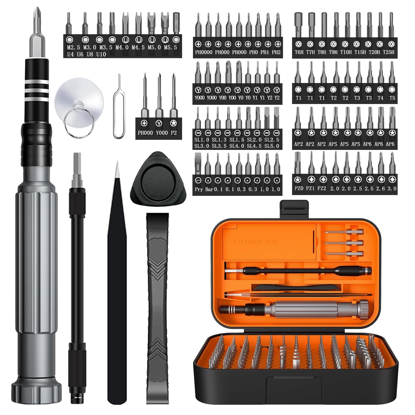 Precision Screwdriver Set 150-in-1， Small Screwdriver Set with Case, Electronics Repair Tool set for PC, Computer, Laptop,iPhone,Macbook,glasses,Doorbell, Watche,PS5, Xbox Controller, RC, (Blue)
