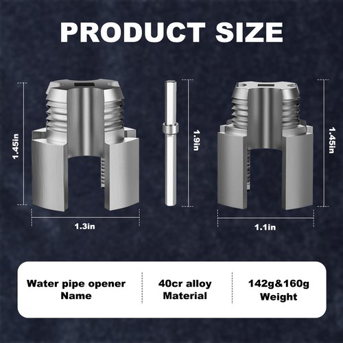 Integrated Internal & External Pipe Threading Tool,Electric Drill Compatible PVC Pipe Threader Kit，1/2" 3/4" Tool, Plastic Pipe Threader Kit, Dual Thread Design (Internal & External) (1/2“)
