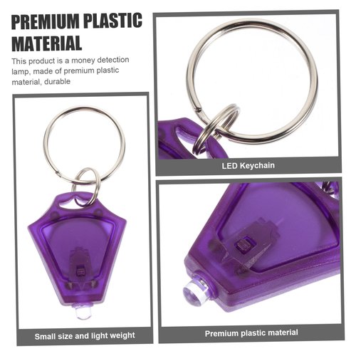DOITOOL 5pcs Flashlight Key Ring Light Portable Money Detector for for Identifying Stores Daily Use