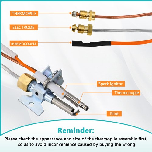 Upgraded SP20075 SP20305A Pilot and Igniter Assembly Compatible with Rheem Water Heater Pilot Assembly, PROTECH, GE, Richmond Water Heater Pilot Assembly,Water Heater Pilot Assembly for Natural Gas