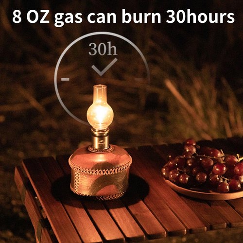 Naturehike Camping Lantern Glass, Fuel Canister Camping Lights, Propane Lanterns, Butane Gas Light Lantern Outdoor Use for Camping Picnic, Emergency Essential, with Storage Bags and Small Wrench