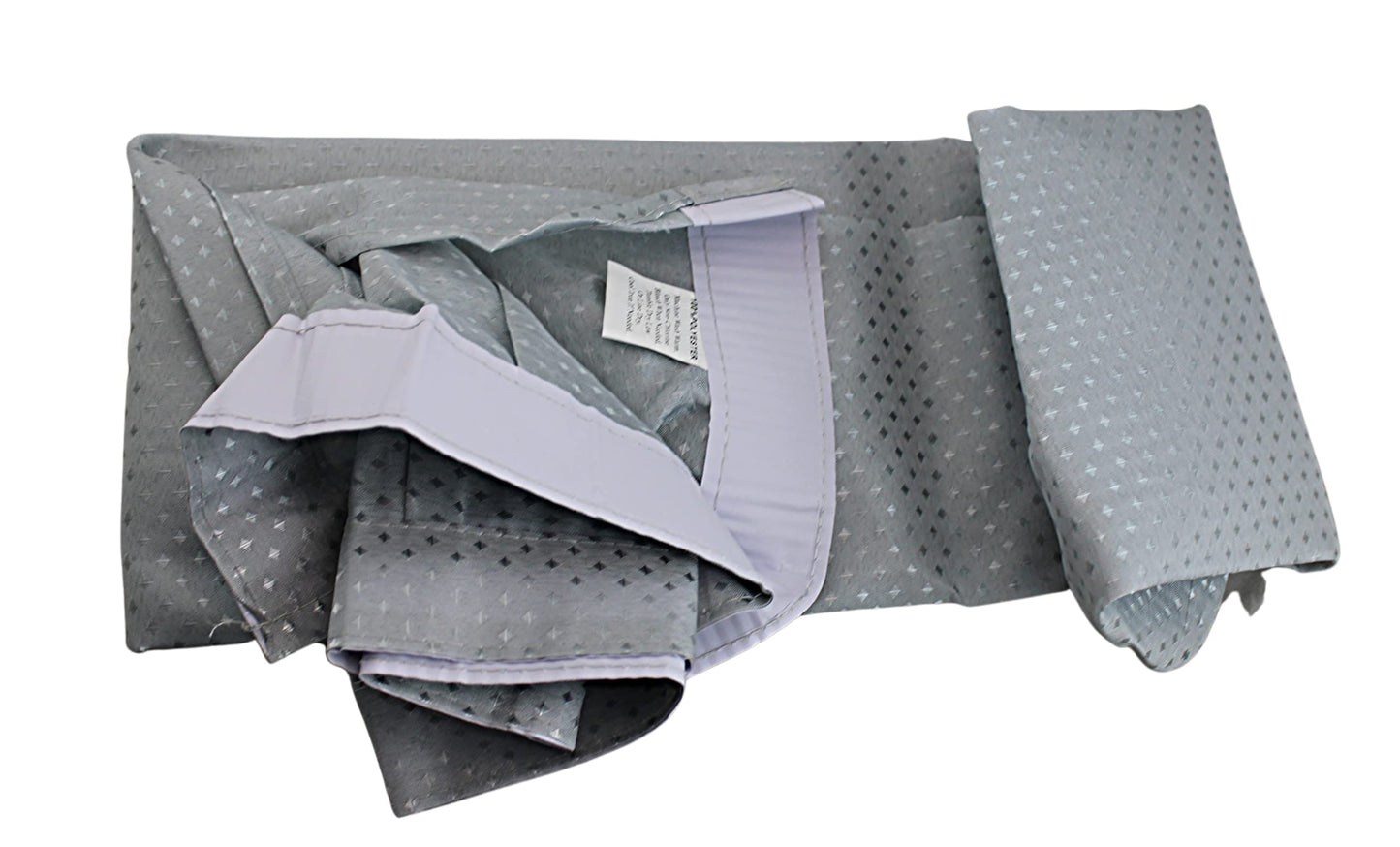 Dependable Industries inc. Essentials Fabric Sink Skirt Diamond Mosaic Stitch Platinum Silver Grey