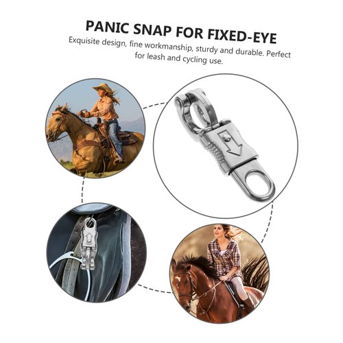 Housoutil 3pcs Snap Swivel Quick Release Shackle 102mm Hook Lock for Horse Riding Accessory