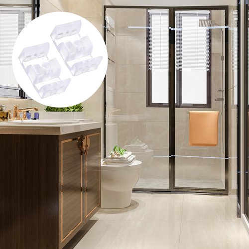 4 PCS Shower Door Bumpers, Framed Sliding Shower Door Opaque Bumpers for Glass Sliding Moving Doors, Anti-Collision Glass Shower Doors Stopper