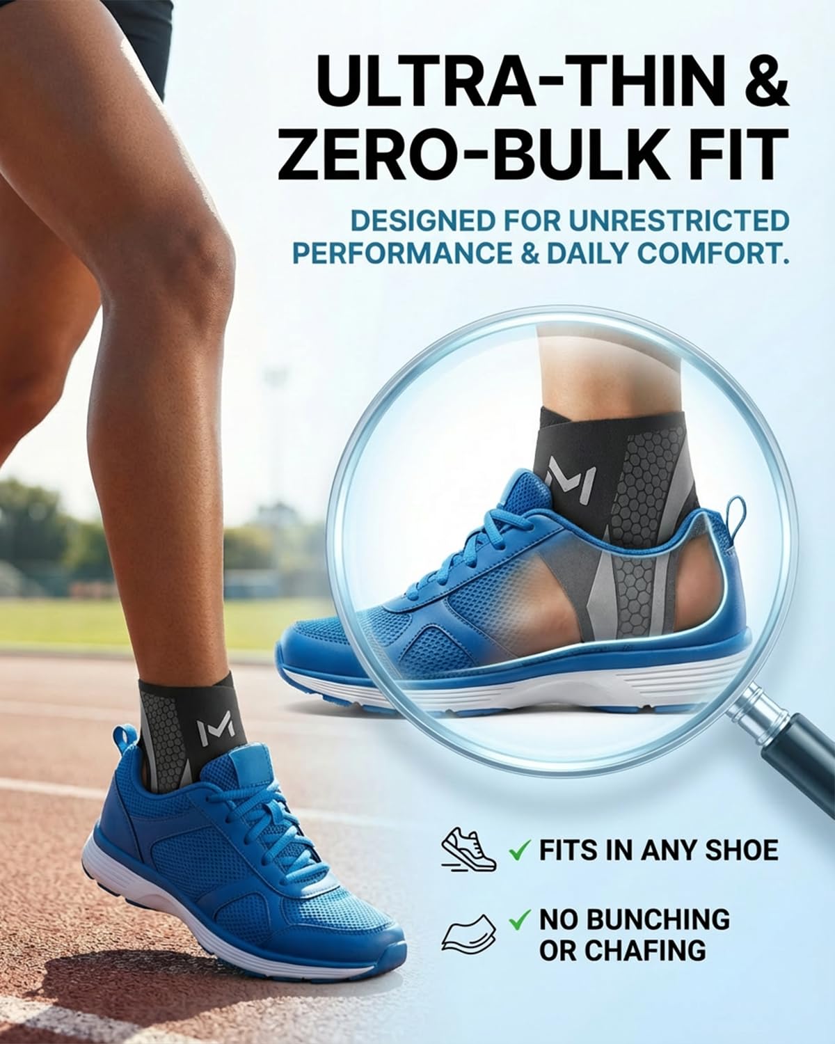 LNTVOM Ankle Brace for Sprained Ankle Support Women Men, Compression Stabilizer Lace Up Adjustable Figure 8 Wrap, Sleeve Brace for Running Volleyball Basketball Soccer Sports Motion Protection