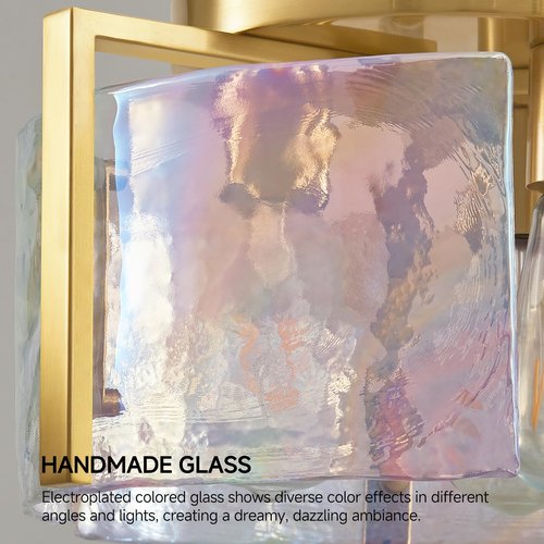 Gold Flush Mount Ceiling Light Fixture: 14.1'' Glass Semi Ceiling Light Fixtures - Mid Century Drum Kitchen Entryway Foyer Lighting - Modern Lights for Living,Dining Room Hallway Bathroom Bedroom