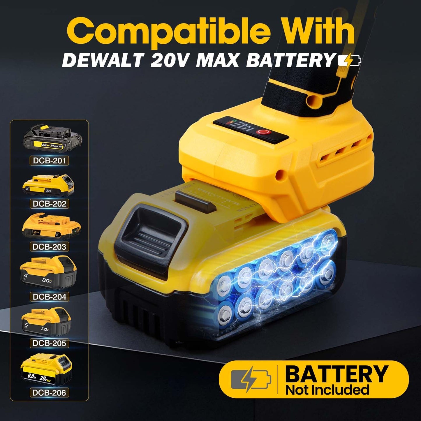 Marvik Forge Cordless Angle Grinder Compatible with 20V Max Dewalt Battery(No Battery), Brushless Motor, with Car Polishing Accessories, 4-1/2"Cutting and Grinding Disc, Variable Speed, Lock-On Switch