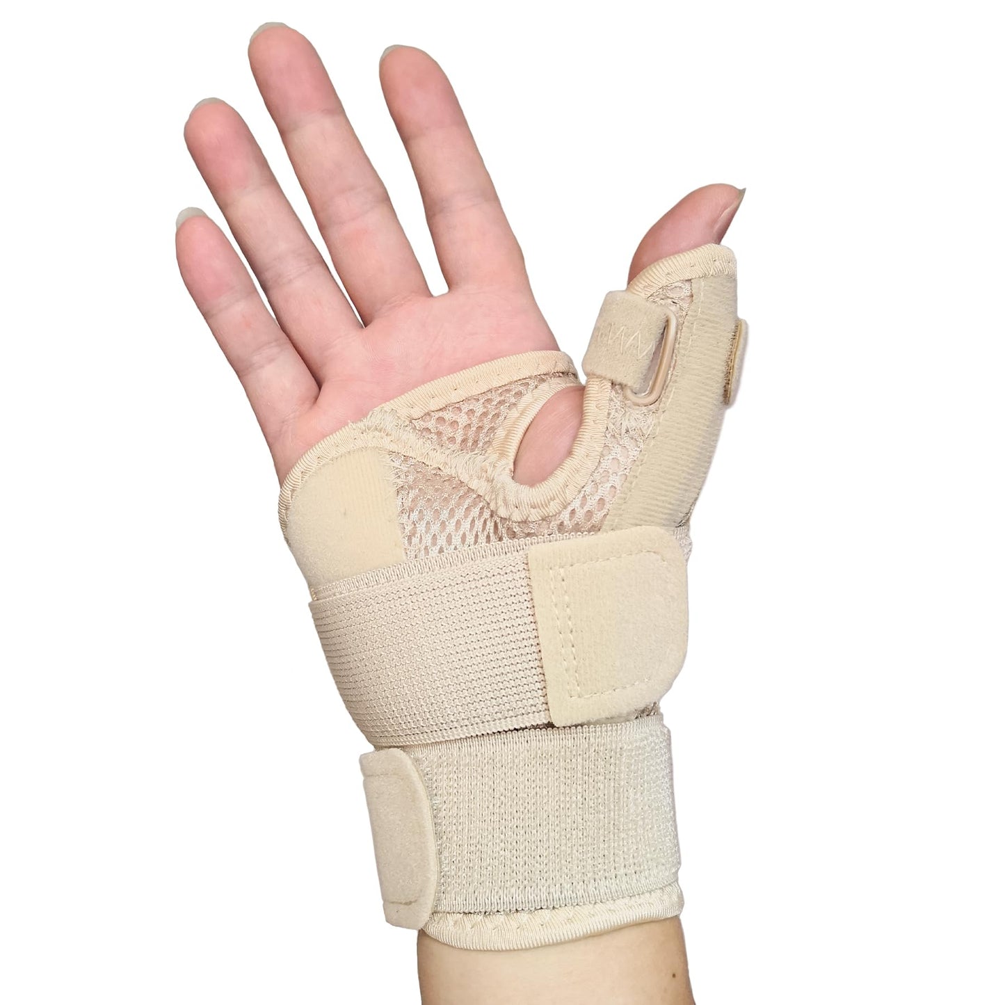 Hamshine New Updated Thumb Brace for Women and Men, Reversible Trigger Thumb Splint for Day & Night Support, Breathable Thumb Stabilizer for Arthritis, Tendonitis, Sprains Thumb Pain Relief (Khaki)