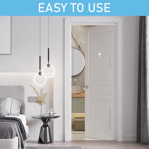 Yuomeaz Peephole Cover, Self Adhesive Peep Hole Covers for Door Viewers, Silver Home Security Peephole Protector for House