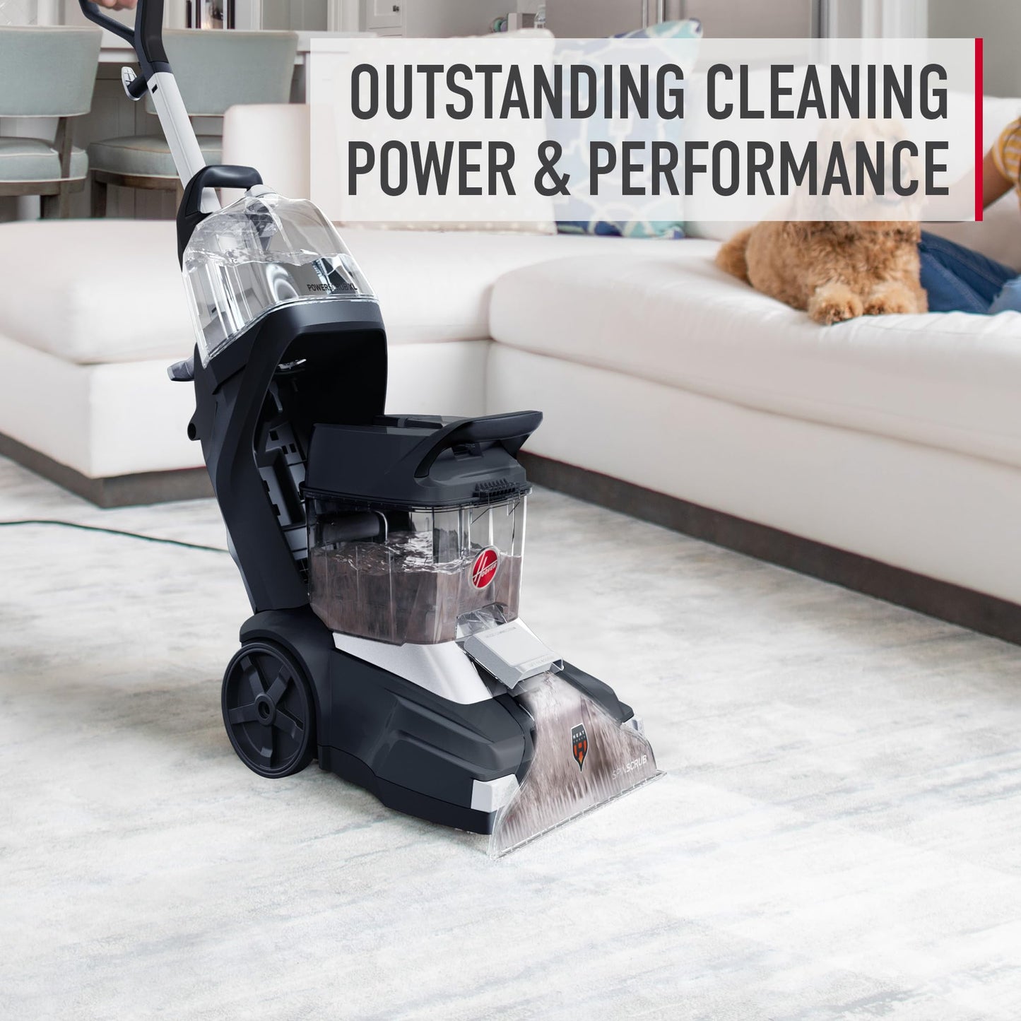 Hoover Renewal Carpet Cleaner Solution, 64 oz., Fresh Meadows Scent, Everyday Carpet Shampoo Solution, Removes Dirt and Grime from Carpet and Upholstery, Pair with Hoover Carpet Cleaner Machine