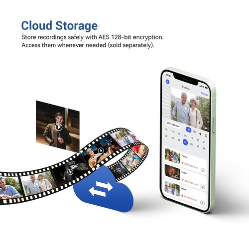 PyreQuad Video Doorbell Camera, 1080p, 2-Way Audio, Night Vision, AI Human Detection, Cloud Storage, Battery Powered, 2.4G Wi-Fi, Doorbell Receiver
