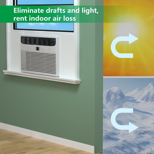 Window Air Conditioner, 2 Pieces of Surface Insulation EVA Board, 17 inches * 10 inches, Simple installation design, Summer/Winter Heat and Draft Insulating,Two-Piece Panels Window Seal
