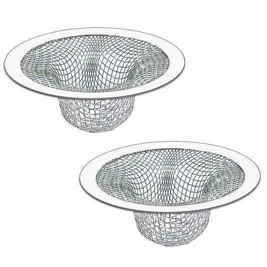 Seatery 2PCS Tub Drain Hair Catcher - 2.75 inch Shower Drain Mesh Strainer, Stainless Steel Shower Bathtub Drain Cover, Bathroom Sink Strainer Filter Basket for Bathroom Sink, Wash Basin Floor Drain