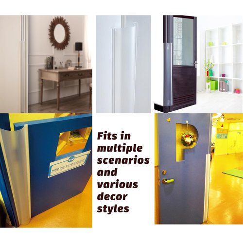 2PCS Baby Proofing Door Finger Pinch Protector Clear Door Jam Shield for Child Safety Finger Pinch Guard Hinge Protectors for Kids