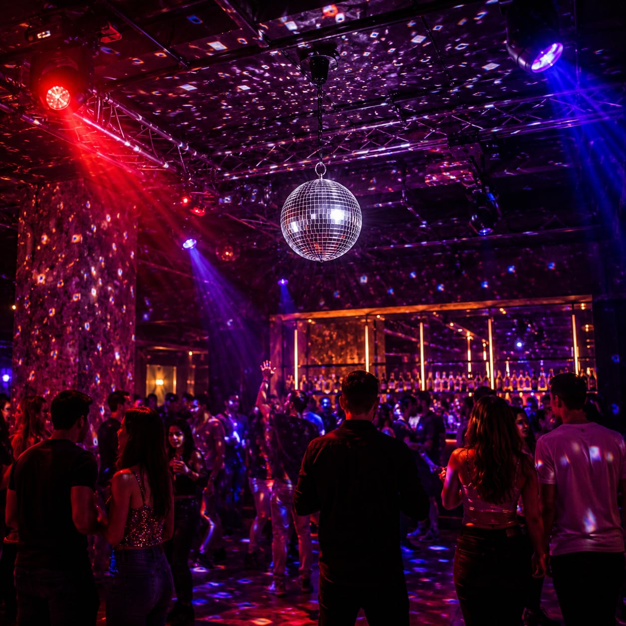 Alytimes Mirror Disco Ball - 8-Inch Cool and Fun Silver Hanging Party Disco Ball –Big Party Decorations, Party Design