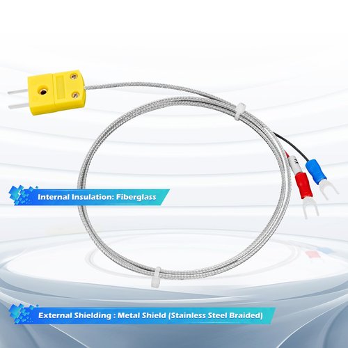 K-Type Thermocouple Block Ceramic Kiln Insulator Kiln Sensor Probe Measuring Temperature 32 to 2372 °F(0 to 1300 °C) 3.3 FT Wire Extension F/C 11G High Tool