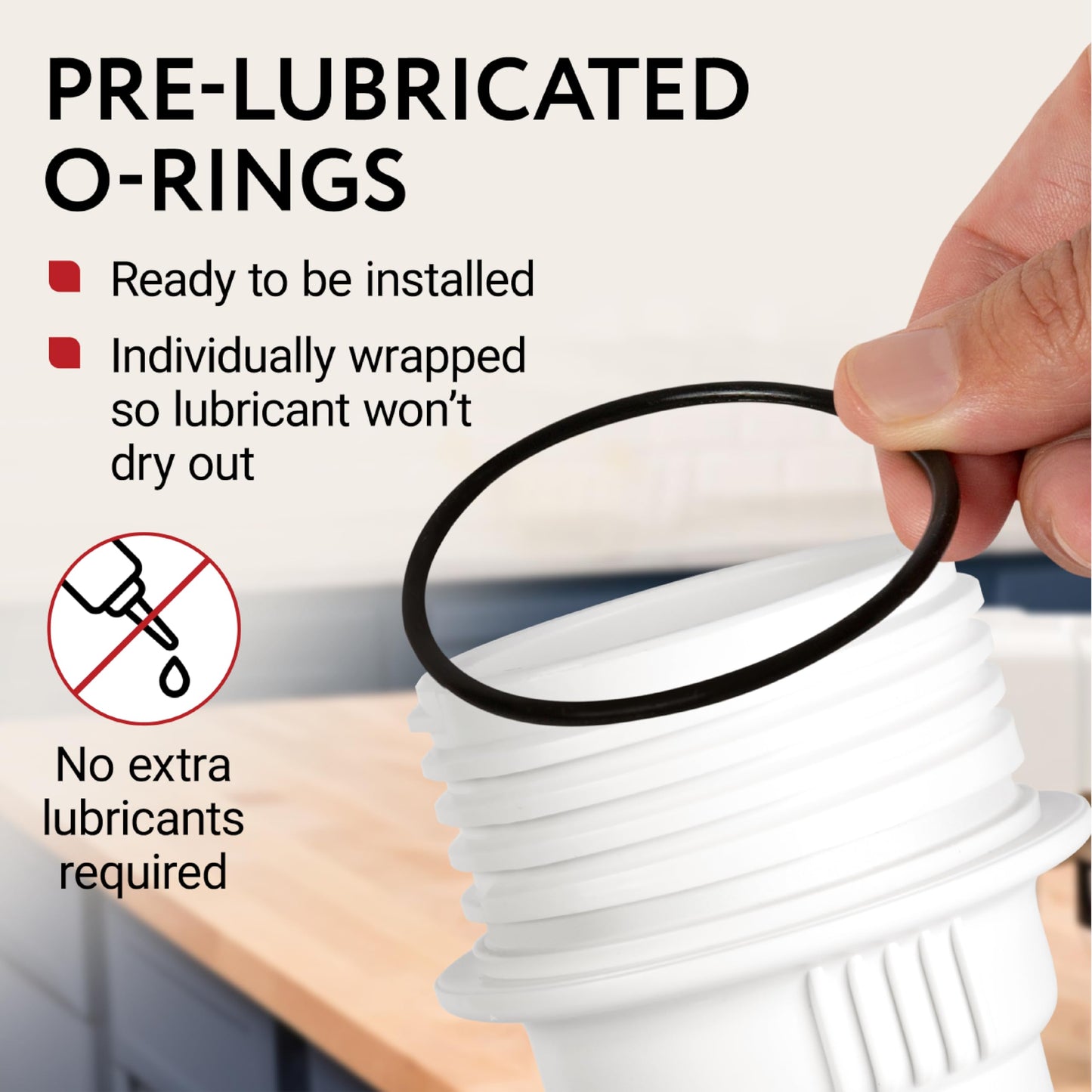 Impresa 15-Piece O-Ring Variety Pack for Water Filters - Compatible with Aquasana Claryum AQ - Black Silicone - 5300 Under Sink Water Filter System - Pre-Lubricated Leak-Sealing O Rings