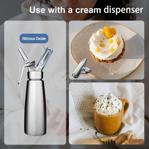 Anyuwen Whipped Cream Chargers N2O Nitrous Oxide 9-Gram Cartridge for Whipped Cream Dispenser, 100 Pack