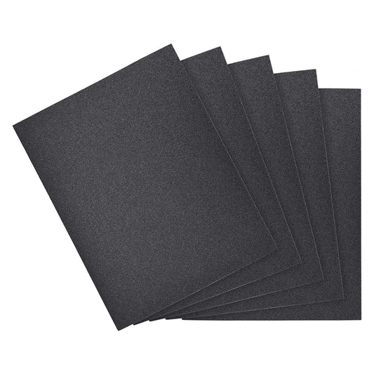 Utoolmart 120 Grit Sandpaper, 9 x 11 Inch Wet Dry Silicon Carbide Sandpaper, Hand Abrasive Sanding Sheets for Wood Furniture Metal Automotive Polishing 5pcs