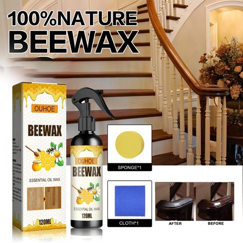 Beeswax Wood Polish, Used for Caring Living Rooms Kitchens Furniture Wood Floor. (1Pcs)