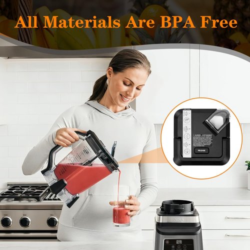 Replacement Locking Lid for Ninja,72 OZ Blenders Replacement Parts for Pitcher BL610 BL642 BL682 BN701 BN751 BN700 BN801