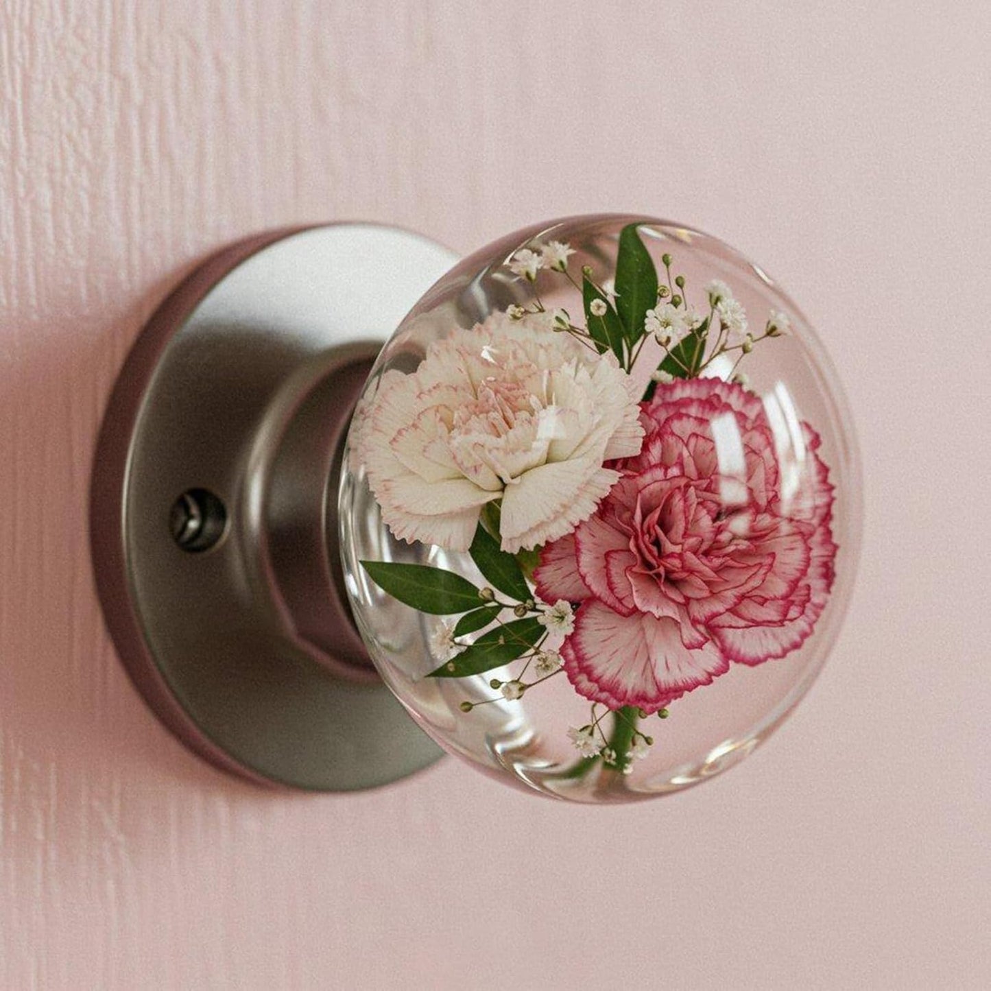 Unique Decorative Door Handle, Retro Round Resin Epoxy Flower Door Knob Retro, Floral & Animal Designs, Artistic Unique Knob for Modern/Classic Bedrooms, Nature-Themed Home Decor (Turtle)
