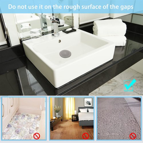 2 Pack Shower Drain Hair Catcher, Silicone Drain Cover with Suction Cup,Shower Drain Protector Drain Strainer Hair Stopper for Kitchen Bathroom Bathtub Sink(New Black 2Pack)